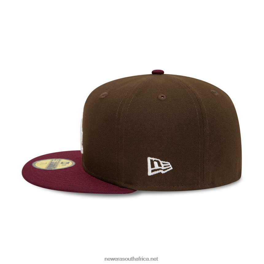 LA Dodgers Fall Colours Contrast Visor Brown 59FIFTY Fitted Cap New Era TRBRBN818