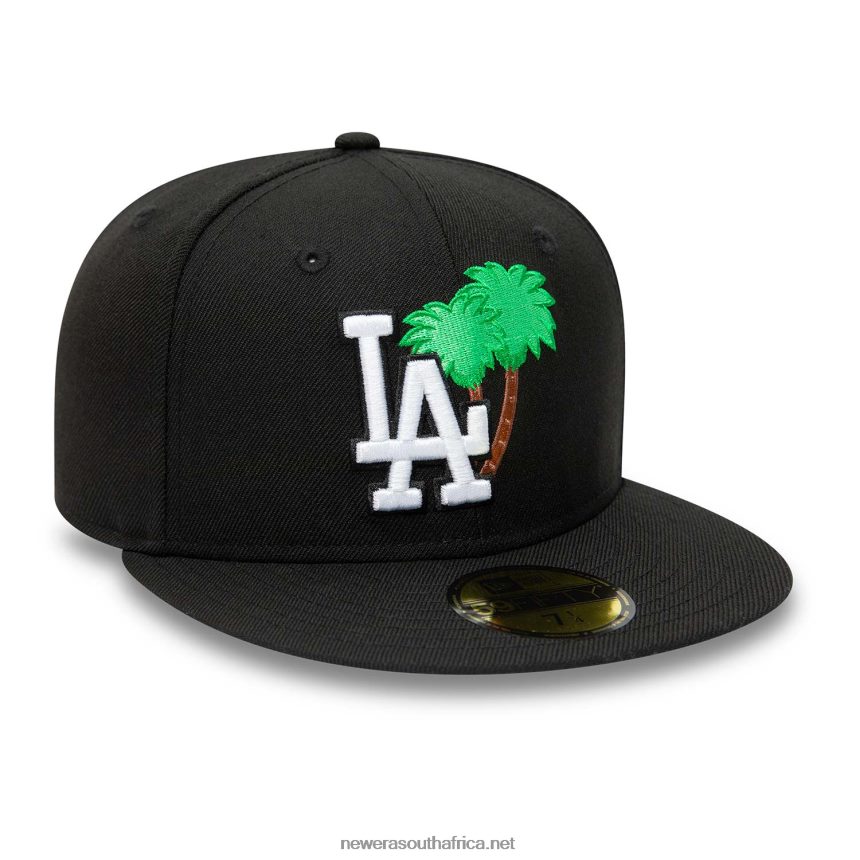 LA Dodgers Green Palm Tree Black 59FIFTY Fitted Cap New Era TRBRBN88