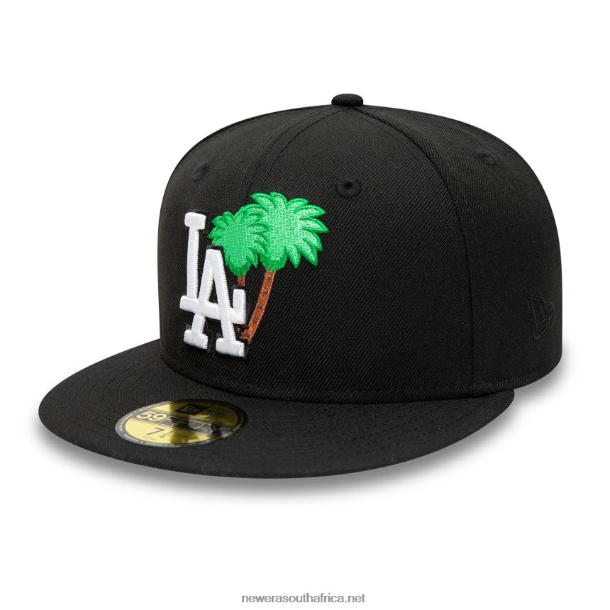 LA Dodgers Green Palm Tree Black 59FIFTY Fitted Cap New Era TRBRBN88