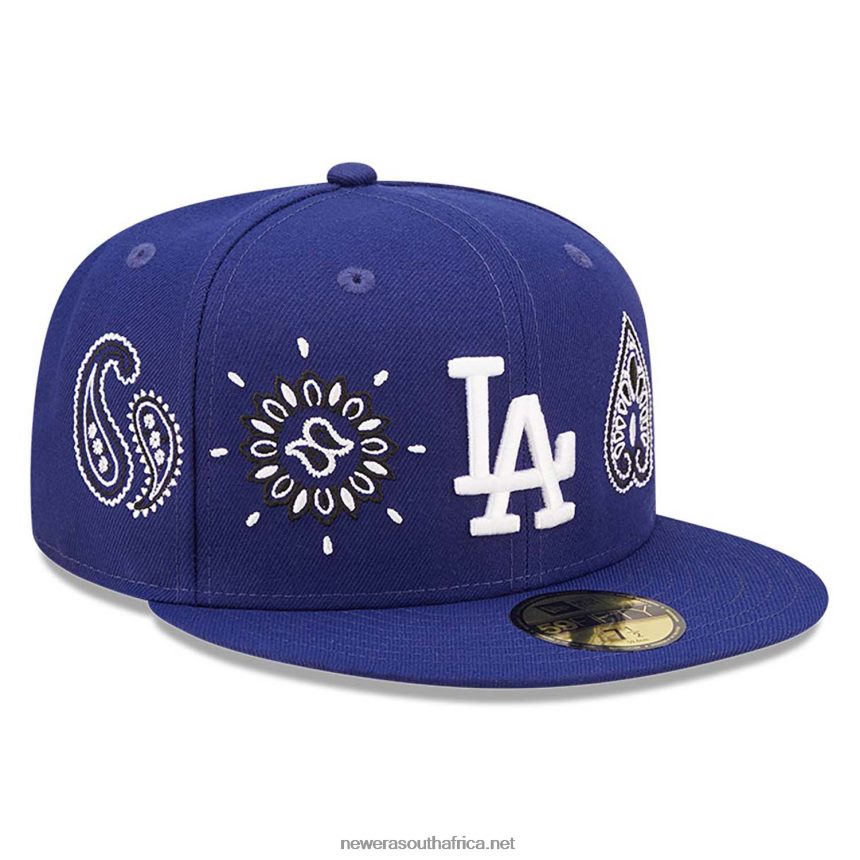 LA Dodgers MLB All Over Print Paisley Blue 59FIFTY Fitted Cap New Era TRBRBN314