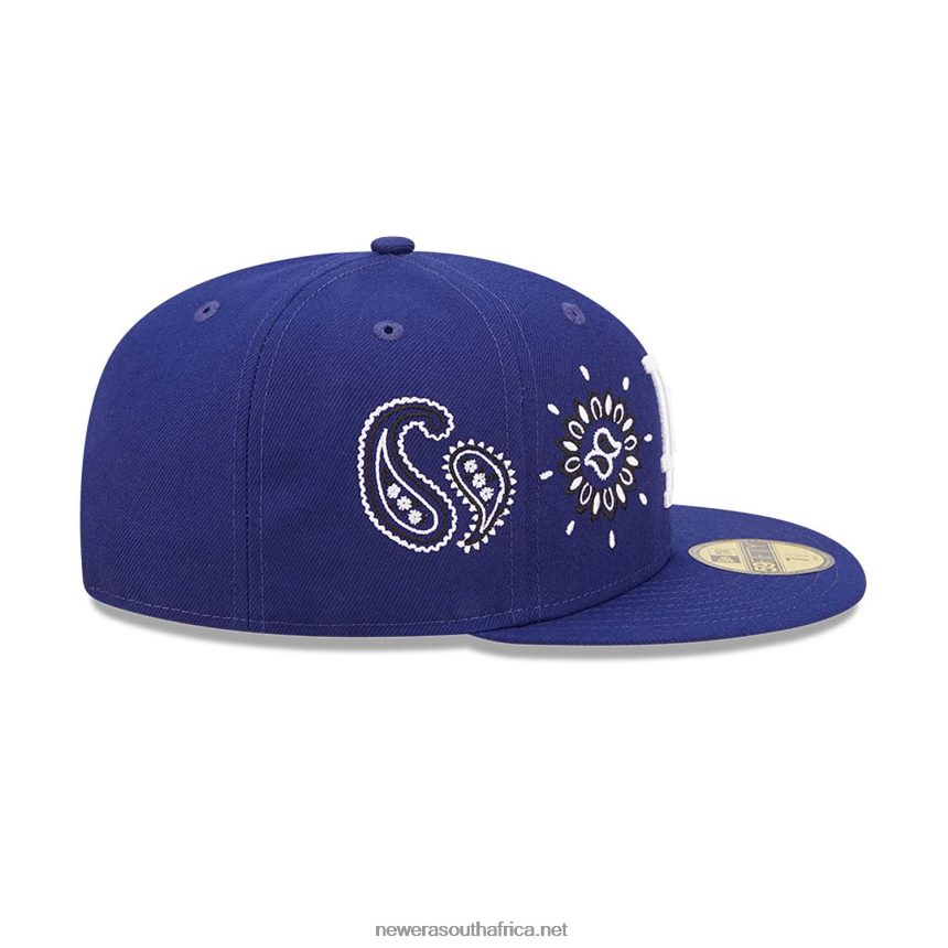 LA Dodgers MLB All Over Print Paisley Blue 59FIFTY Fitted Cap New Era TRBRBN314