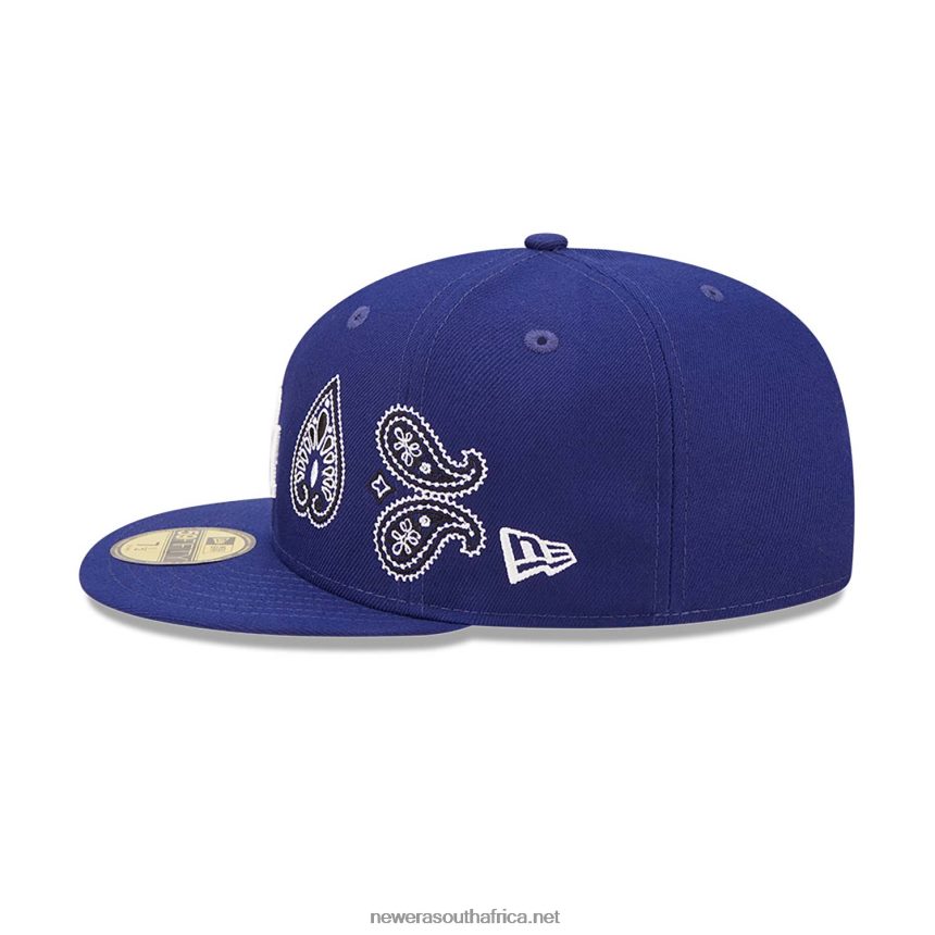 LA Dodgers MLB All Over Print Paisley Blue 59FIFTY Fitted Cap New Era TRBRBN314
