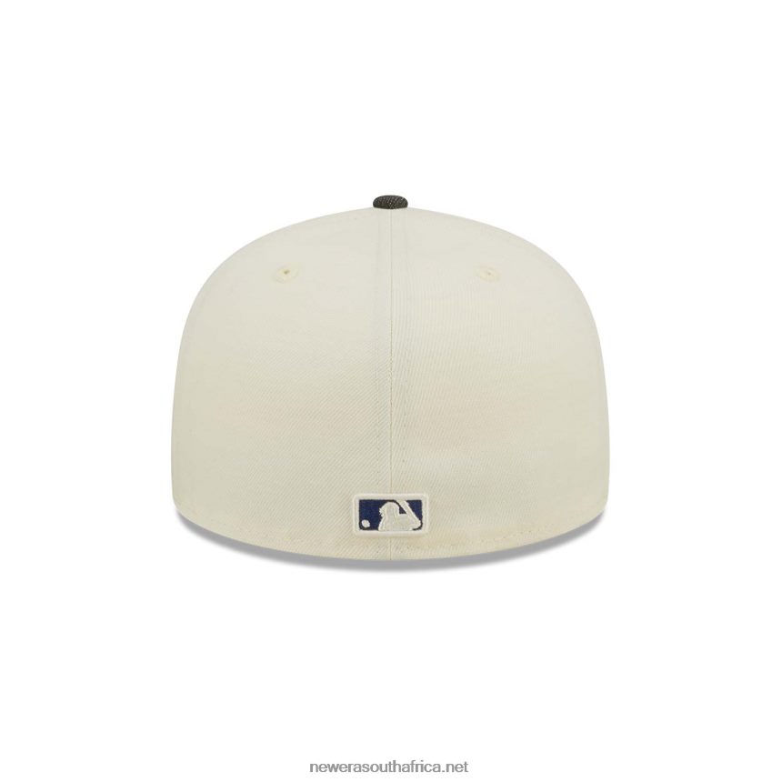 LA Dodgers MLB Black Denim Chrome White 59FIFTY Fitted Cap New Era TRBRBN661