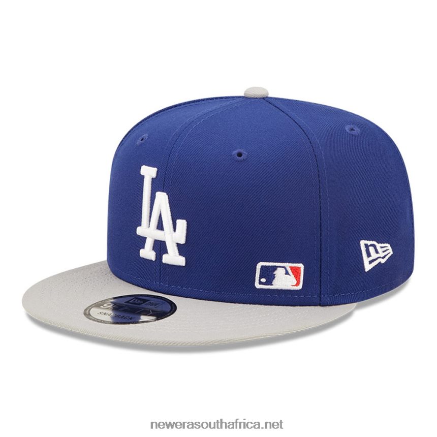 LA Dodgers MLB Black Letter Arch Blue 9FIFTY Snapback Cap New Era TRBRBN1985