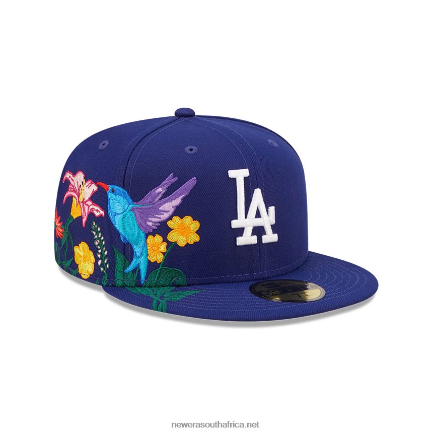 LA Dodgers MLB Blooming Dark Blue 59FIFTY Fitted Cap New Era TRBRBN1126