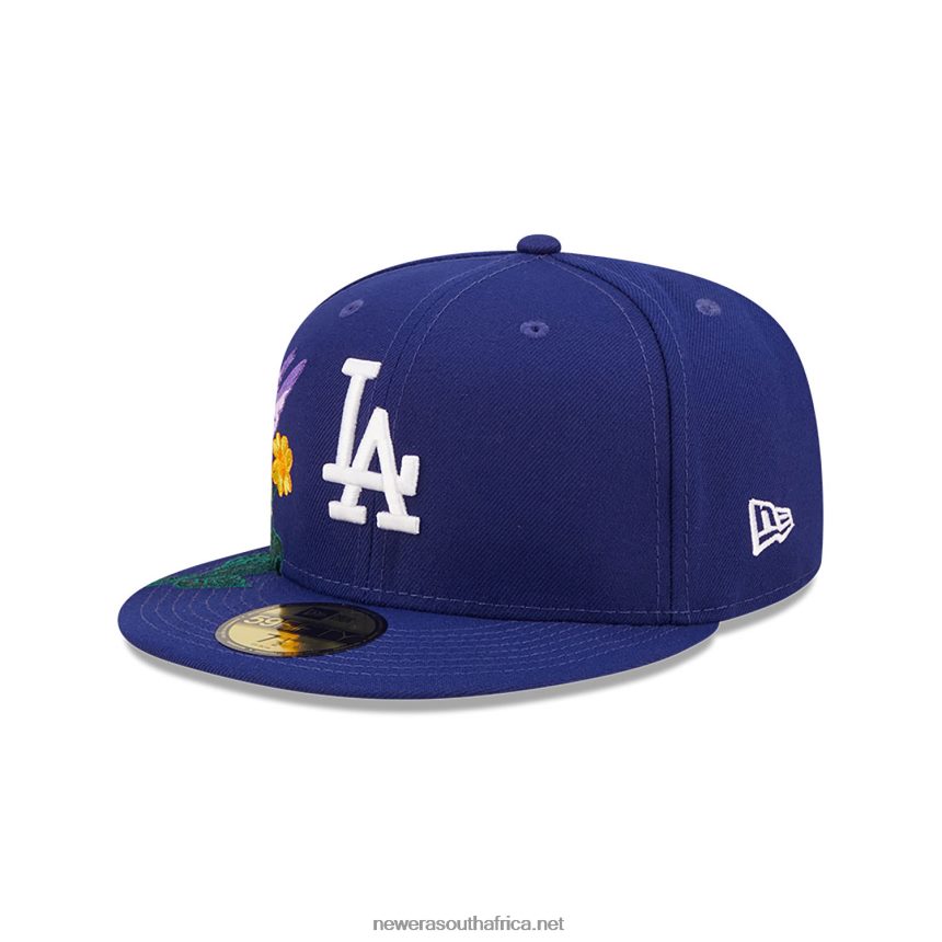 LA Dodgers MLB Blooming Dark Blue 59FIFTY Fitted Cap New Era TRBRBN1126