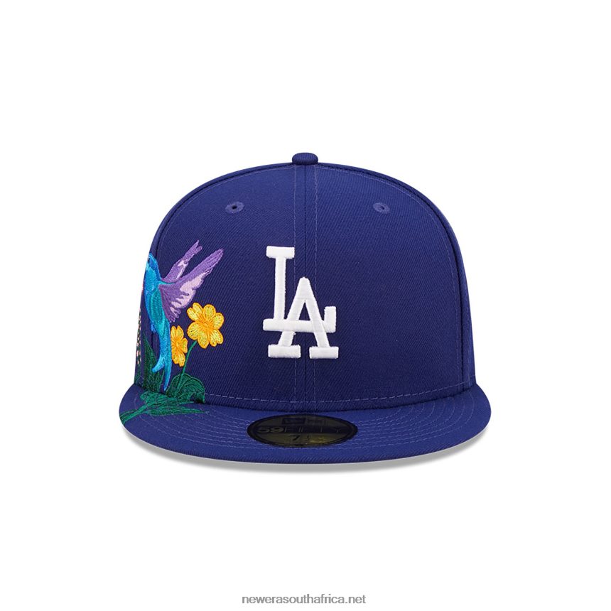 LA Dodgers MLB Blooming Dark Blue 59FIFTY Fitted Cap New Era TRBRBN1126