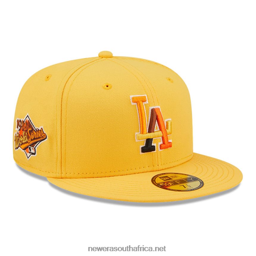 LA Dodgers MLB Butterfly Yellow 59FIFTY Fitted Cap New Era TRBRBN374
