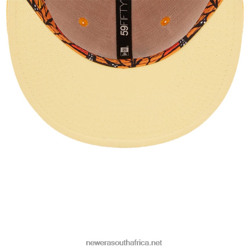 LA Dodgers MLB Butterfly Yellow 59FIFTY Fitted Cap New Era TRBRBN374