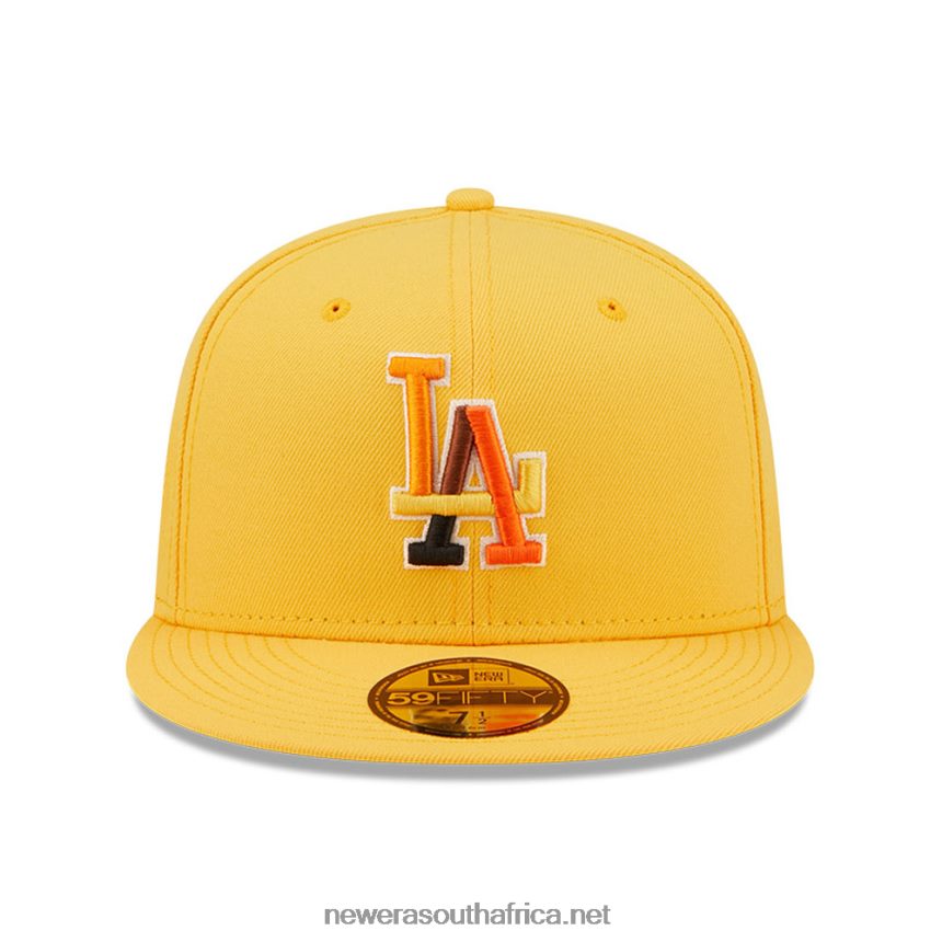 LA Dodgers MLB Butterfly Yellow 59FIFTY Fitted Cap New Era TRBRBN374