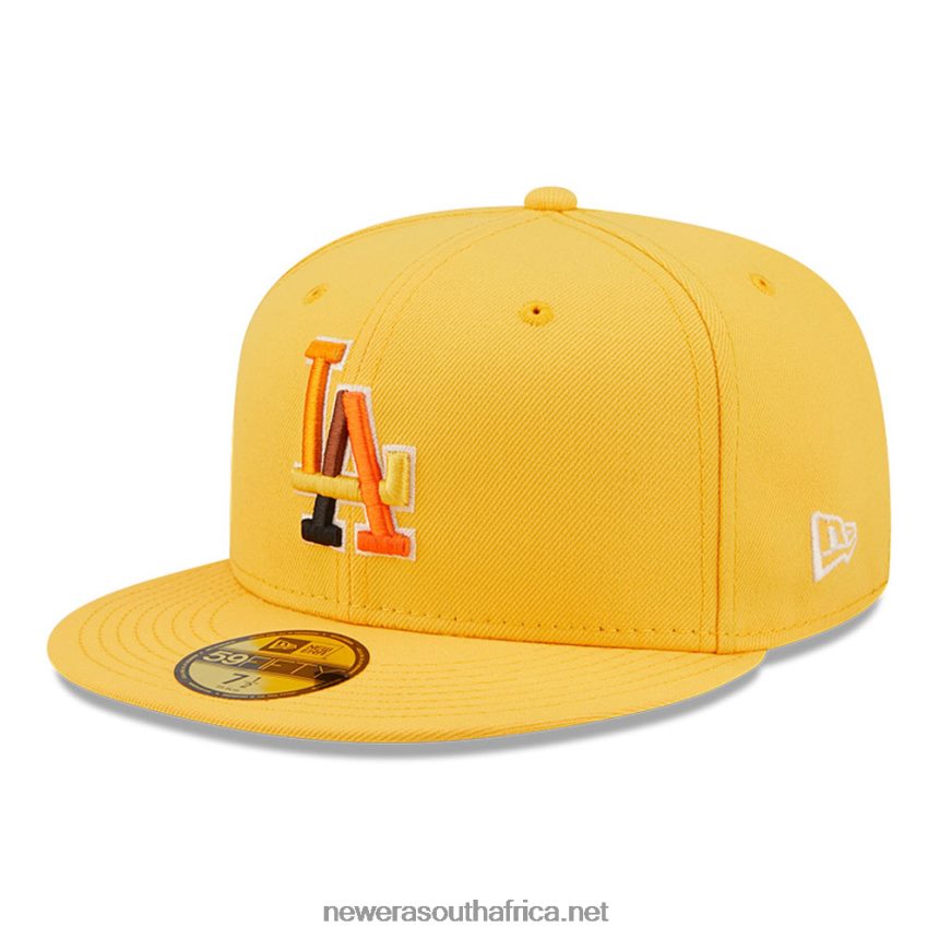 LA Dodgers MLB Butterfly Yellow 59FIFTY Fitted Cap New Era TRBRBN374
