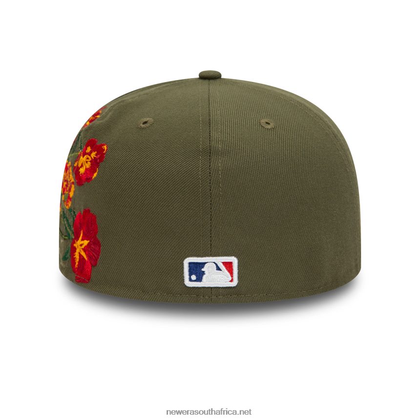 LA Dodgers MLB Floral Dark Green 59FIFTY Fitted Cap New Era TRBRBN257