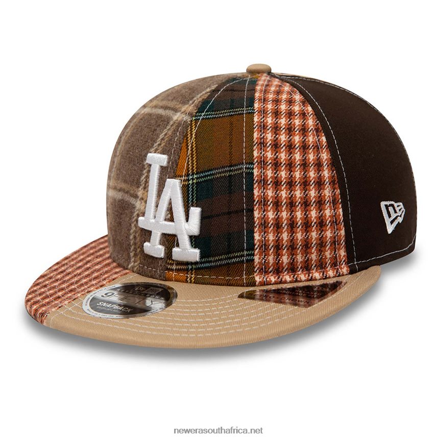 LA Dodgers MLB Patch Panel Light Beige 9FIFTY Snapback Cap New Era TRBRBN1882