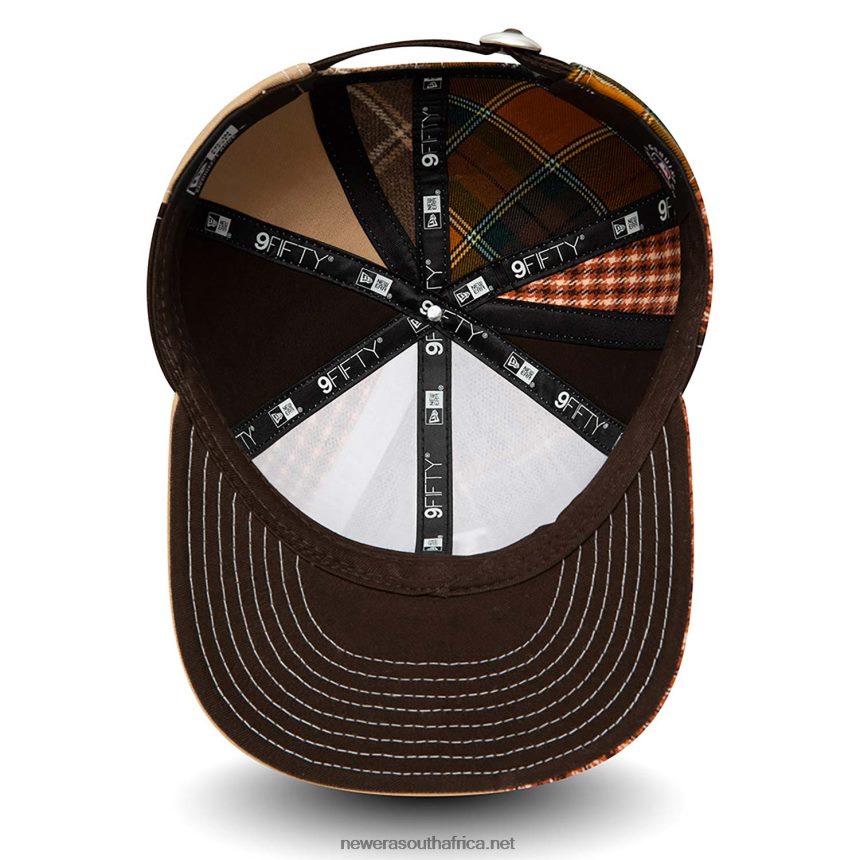 LA Dodgers MLB Patch Panel Light Beige 9FIFTY Snapback Cap New Era TRBRBN1882