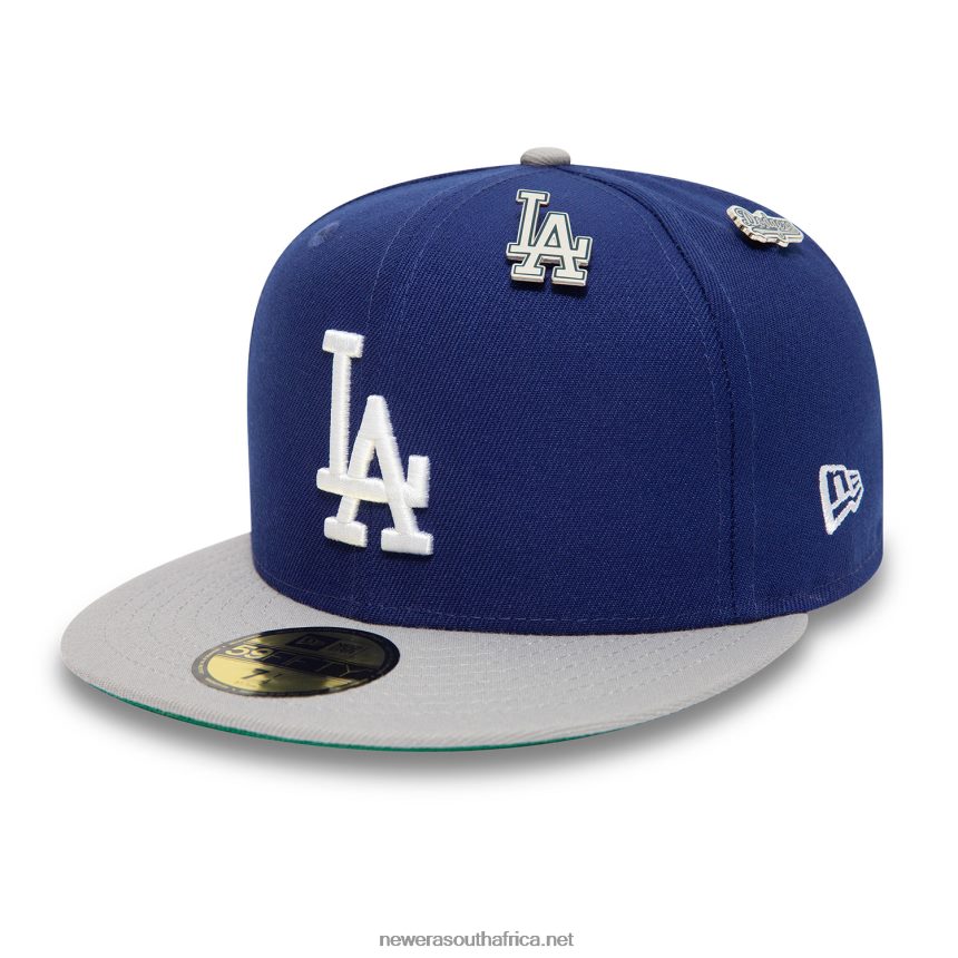 LA Dodgers MLB Pin Badge Blue 59FIFTY Fitted Cap New Era TRBRBN876