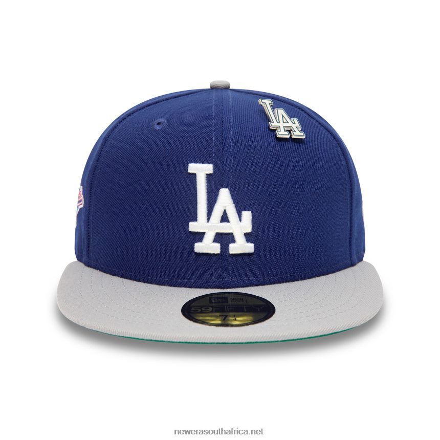 LA Dodgers MLB Pin Badge Blue 59FIFTY Fitted Cap New Era TRBRBN876