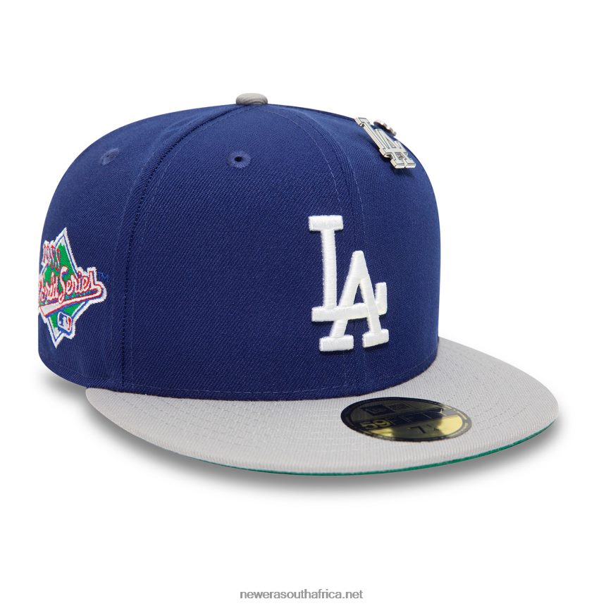 LA Dodgers MLB Pin Badge Blue 59FIFTY Fitted Cap New Era TRBRBN876
