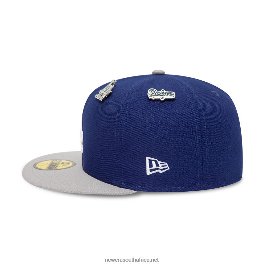 LA Dodgers MLB Pin Badge Blue 59FIFTY Fitted Cap New Era TRBRBN876