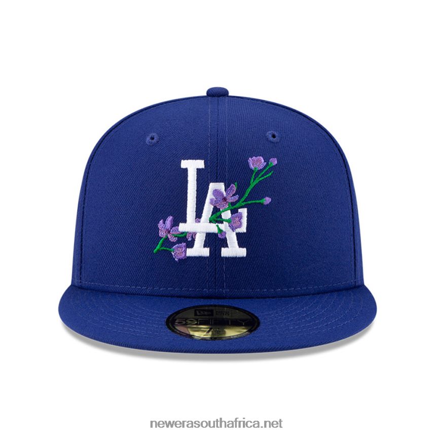 LA Dodgers MLB Side Patch Bloom Blue 59FIFTY Fitted Cap New Era TRBRBN910