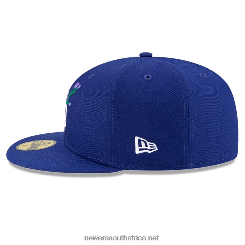LA Dodgers MLB Side Patch Bloom Blue 59FIFTY Fitted Cap New Era TRBRBN910