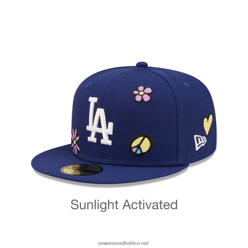 LA Dodgers MLB Sunlight Pop Dark Blue 59FIFTY Cap New Era TRBRBN1086