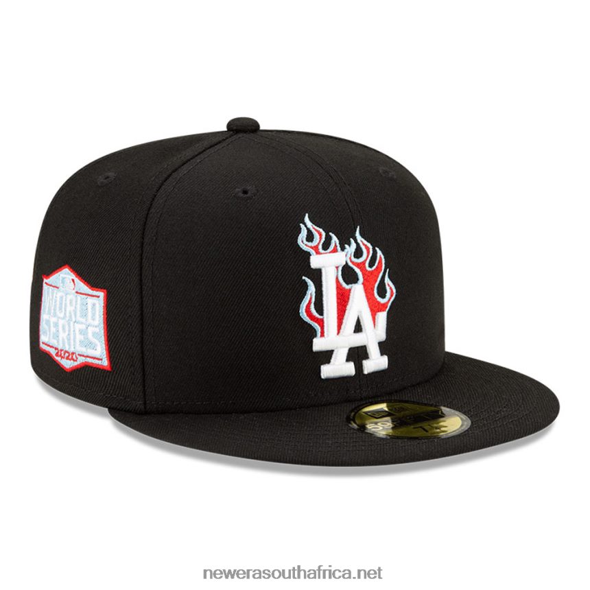 LA Dodgers MLB Team Fire Black 59FIFTY Cap New Era TRBRBN272