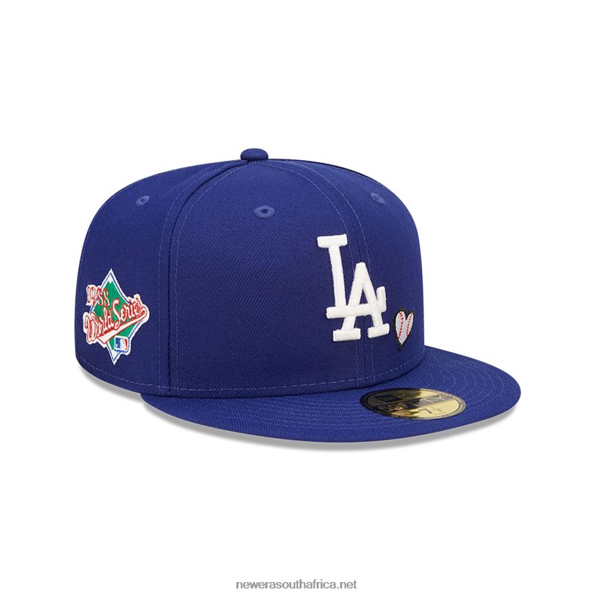 LA Dodgers MLB Team Heart Blue 59FIFTY Fitted Cap New Era TRBRBN472