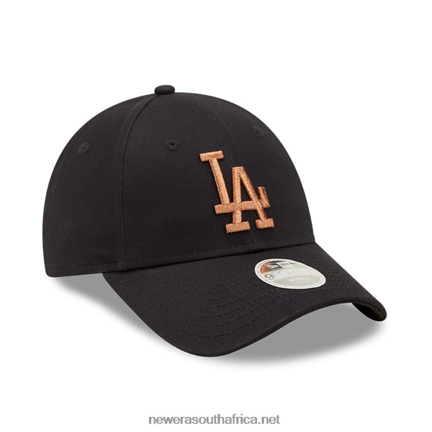 LA Dodgers Metallic Logo Womens Navy 9FORTY Adjustable Cap New Era TRBRBN1737