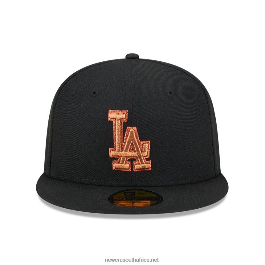 LA Dodgers Metallic Pop Black 59FIFTY Fitted Cap New Era TRBRBN252