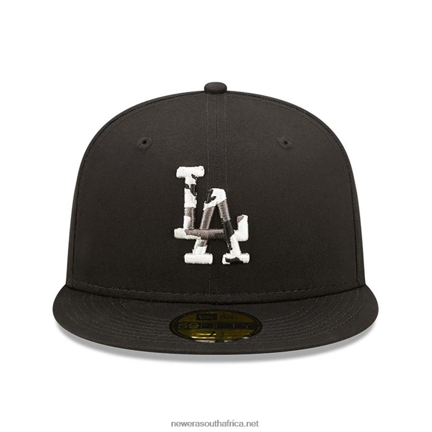 LA Dodgers Monocamo Infill Black 59FIFTY Fitted Cap New Era TRBRBN621