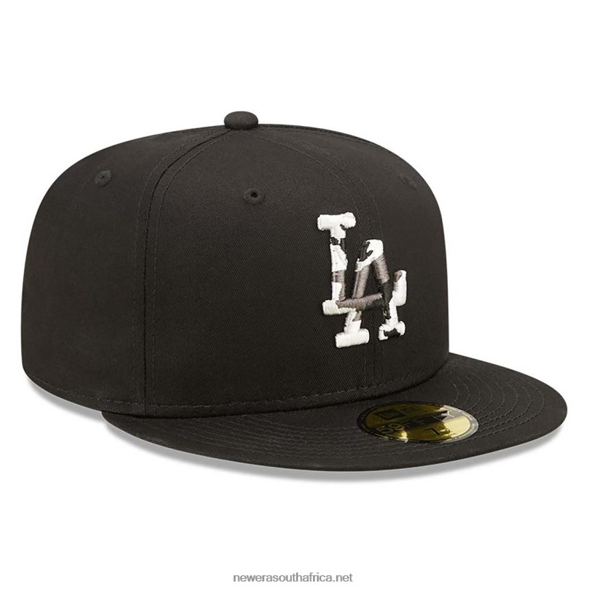 LA Dodgers Monocamo Infill Black 59FIFTY Fitted Cap New Era TRBRBN621