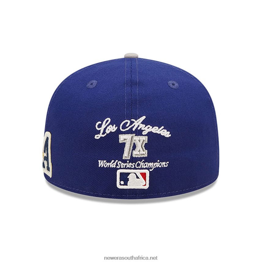 LA Dodgers NE Letterman Blue 59FIFTY Fitted Cap New Era TRBRBN92