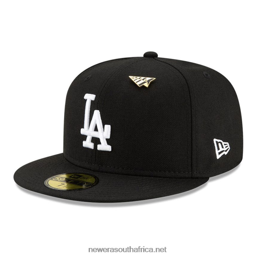 LA Dodgers Paper Planes x MLB Black 59FIFTY Fitted Cap New Era TRBRBN1117