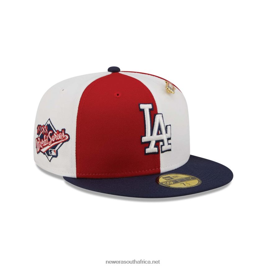 LA Dodgers Pinwheel Americana Red 59FIFTY Fitted Cap New Era TRBRBN779