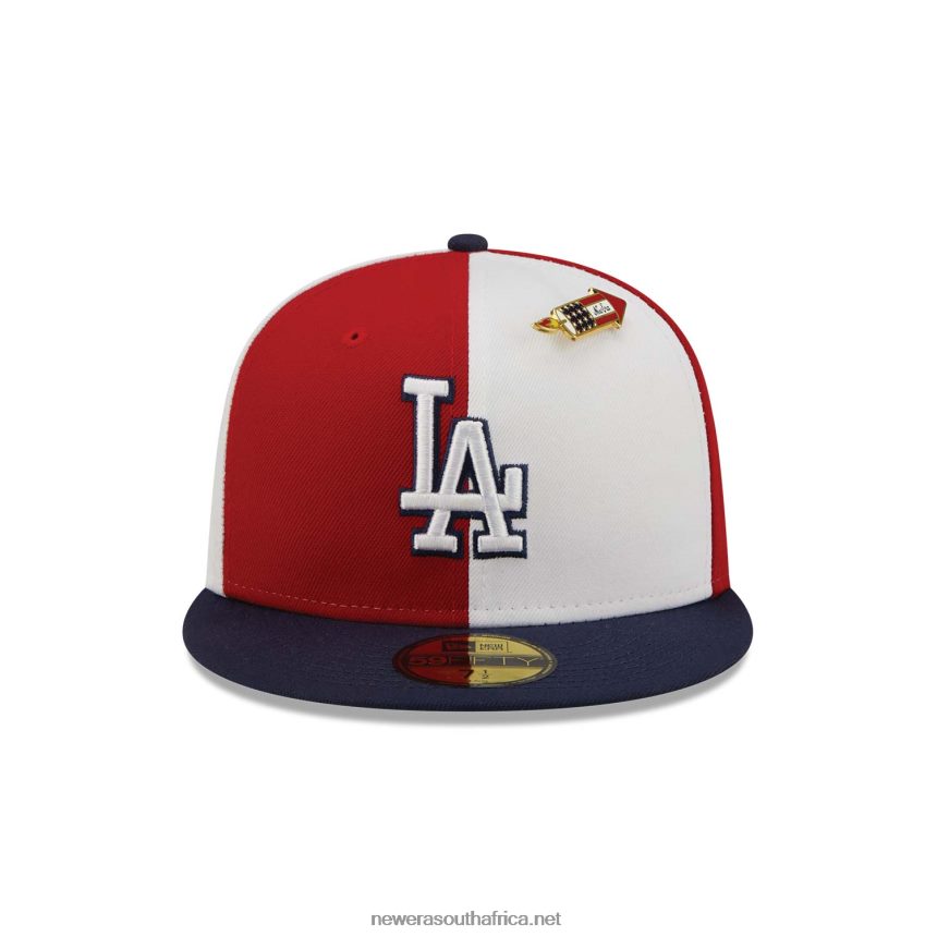 LA Dodgers Pinwheel Americana Red 59FIFTY Fitted Cap New Era TRBRBN779