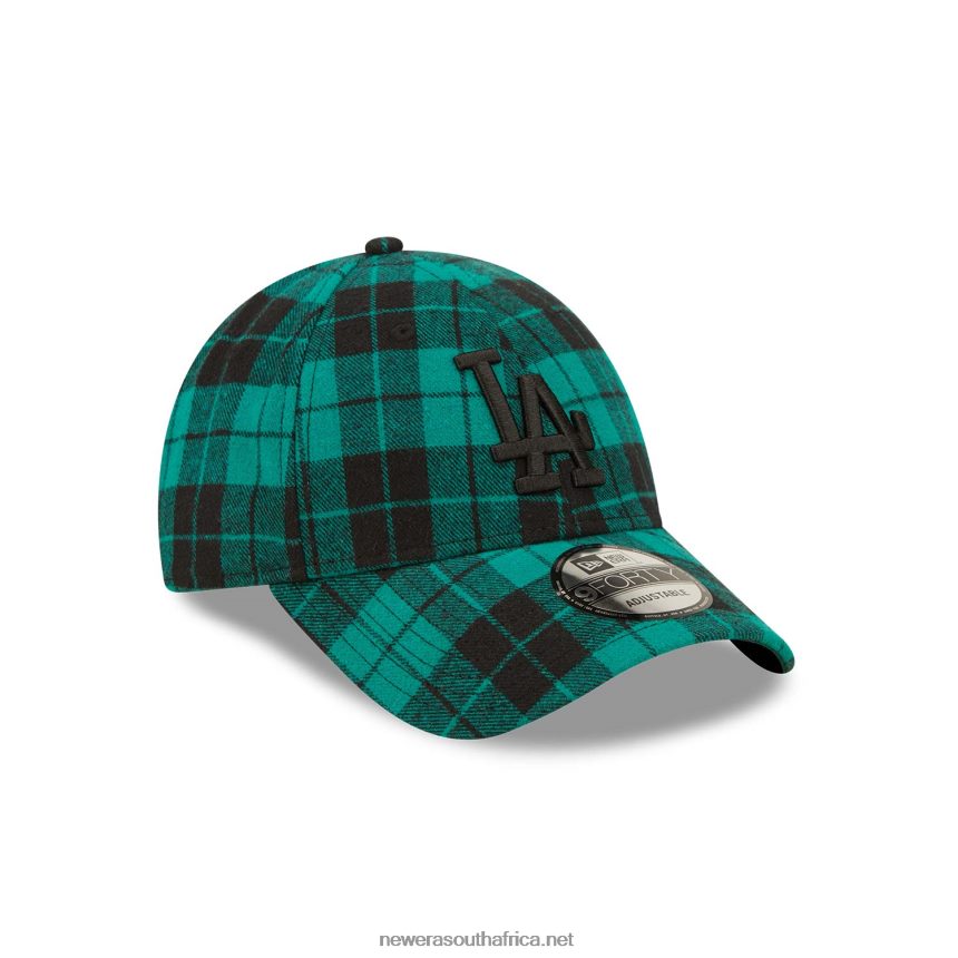 LA Dodgers Plaid Dark Green 9FORTY Adjustable Cap New Era TRBRBN1800