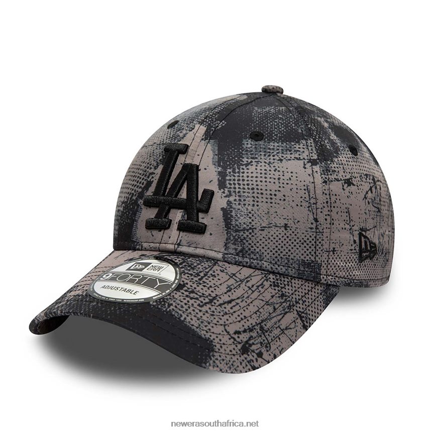 LA Dodgers Print Black 9FORTY Adjustable Cap New Era TRBRBN1643