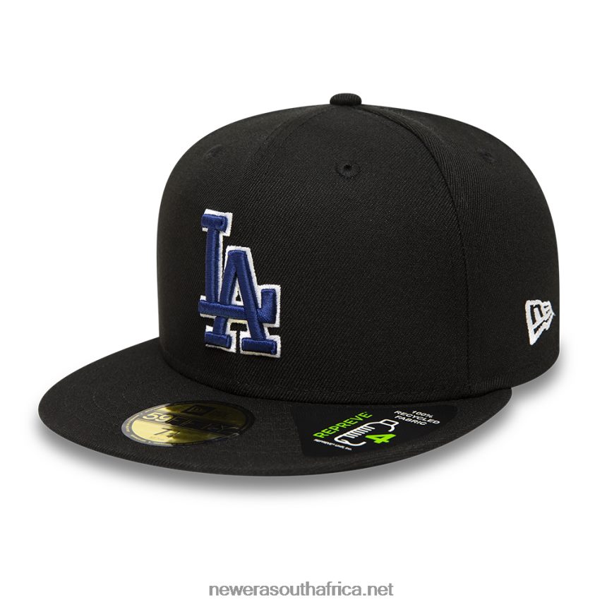 LA Dodgers Repreve Black 59FIFTY Cap New Era TRBRBN699