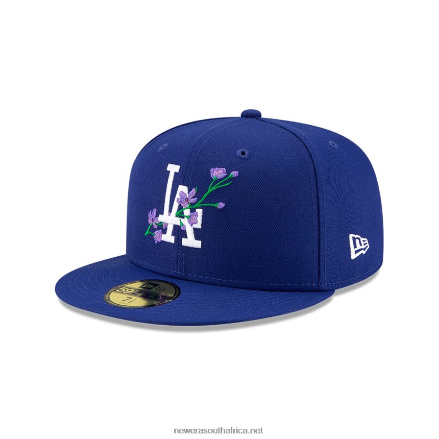 LA Dodgers Side Patch Bloom Blue 59FIFTY Fitted Cap New Era TRBRBN1139