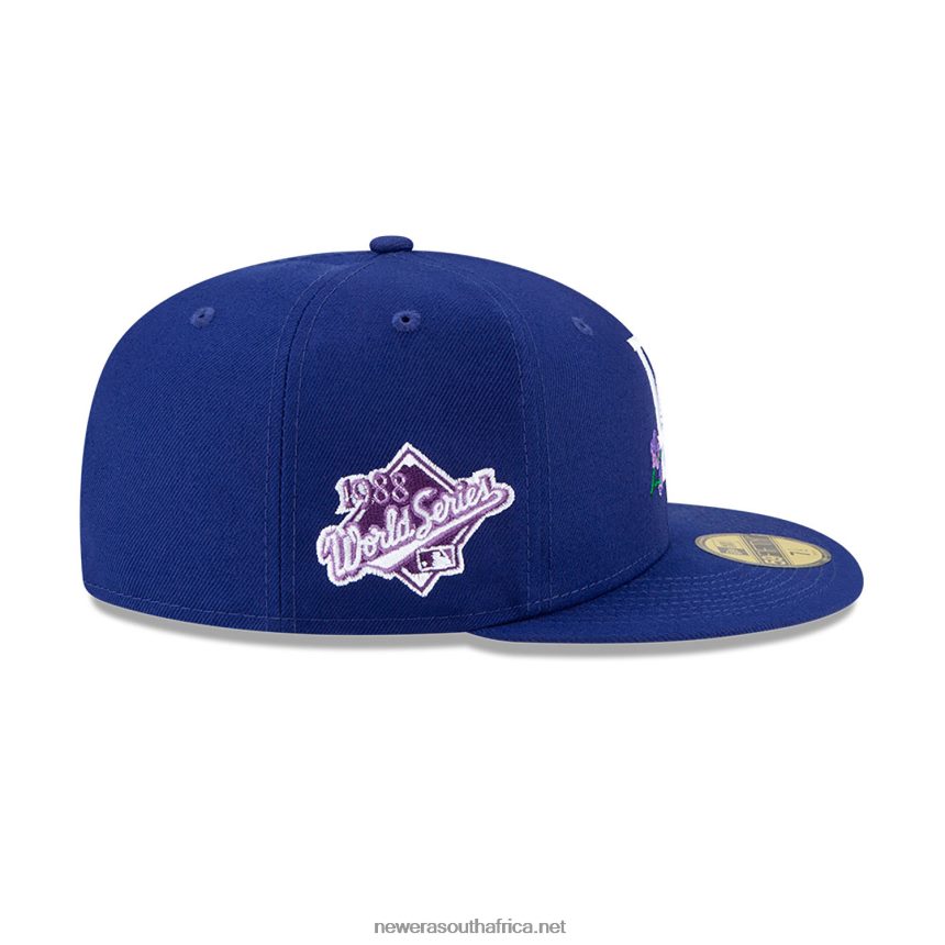 LA Dodgers Side Patch Bloom Blue 59FIFTY Fitted Cap New Era TRBRBN1139