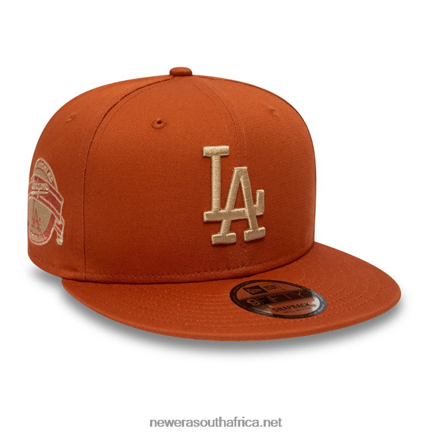 LA Dodgers Side Patch Medium Brown 9FIFTY Snapback Cap New Era TRBRBN2113