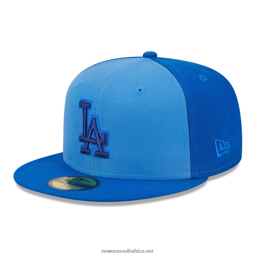 LA Dodgers Tri Tone Team Blue 59FIFTY Fitted Cap New Era TRBRBN1098