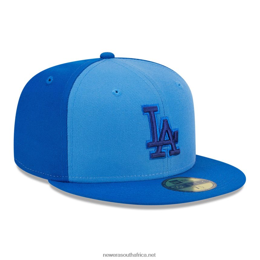 LA Dodgers Tri Tone Team Blue 59FIFTY Fitted Cap New Era TRBRBN1098