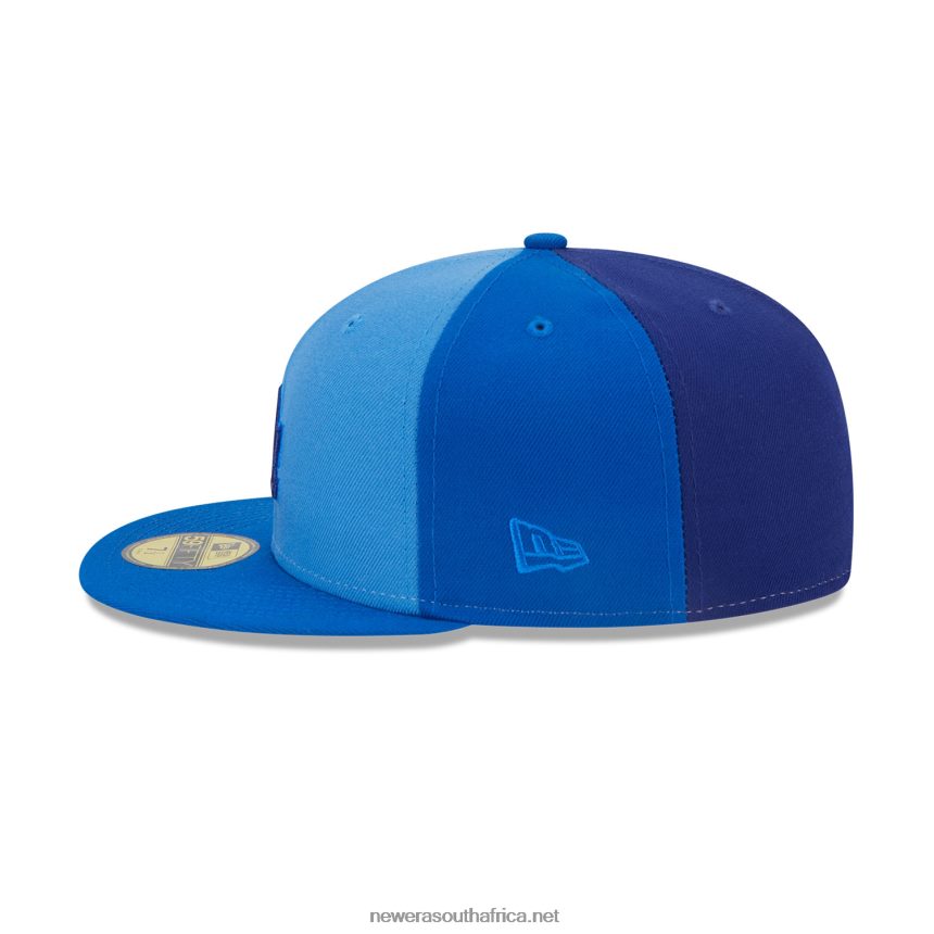 LA Dodgers Tri Tone Team Blue 59FIFTY Fitted Cap New Era TRBRBN1098