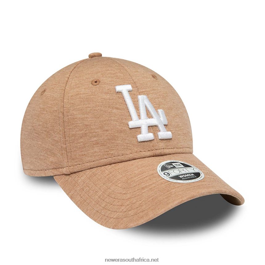 LA Dodgers Womens Jersey Light Beige 9FORTY Adjustable Cap New Era TRBRBN1574