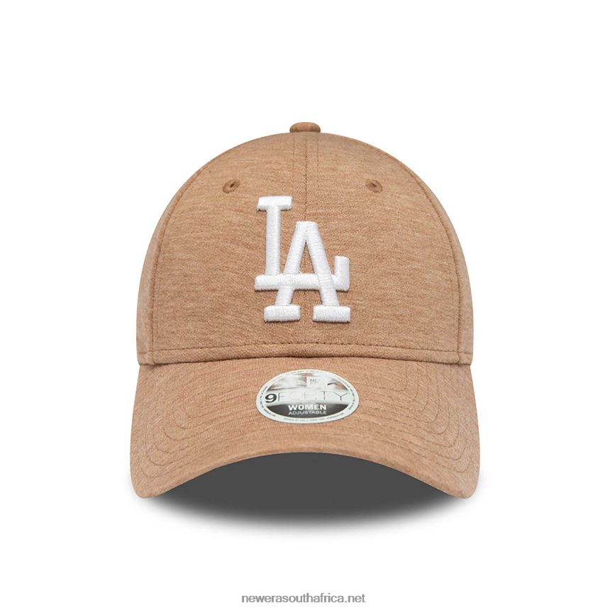 LA Dodgers Womens Jersey Light Beige 9FORTY Adjustable Cap New Era TRBRBN1574