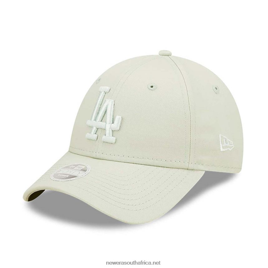 LA Dodgers Womens League Essential Pastel Green 9FORTY Adjustable Cap New Era TRBRBN1478