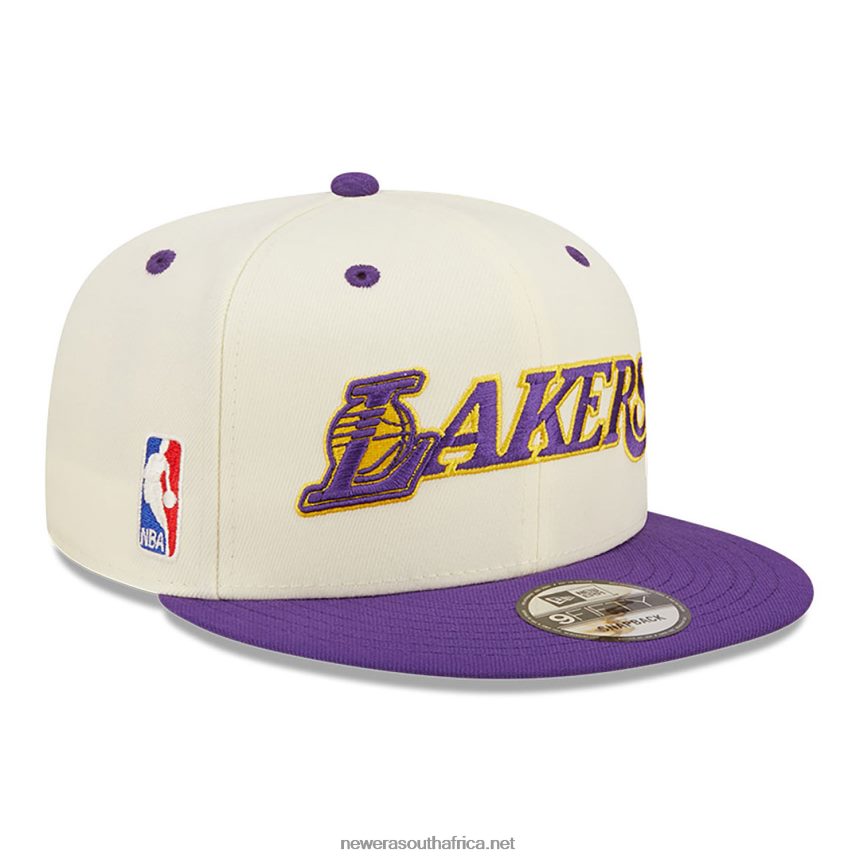 LA Lakers Logo Blend White 9FIFTY Snapback Cap New Era TRBRBN2010
