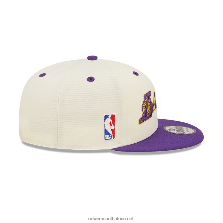 LA Lakers Logo Blend White 9FIFTY Snapback Cap New Era TRBRBN2010