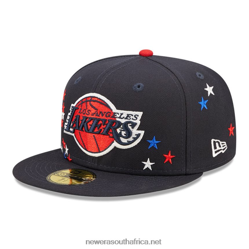LA Lakers NBA Americana Navy 59FIFTY Fitted Cap New Era TRBRBN849